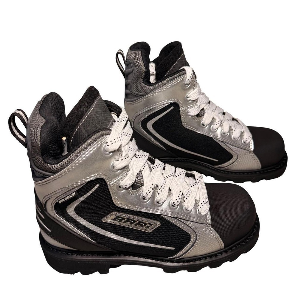 Bari Boot Company Rookie Men 6.5 Silver Black Water Resistant Vibram Work Boots